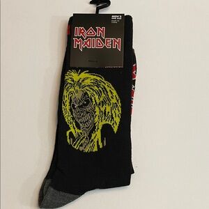 Iron Maiden Official Merchandise Men's Black Socks NWT